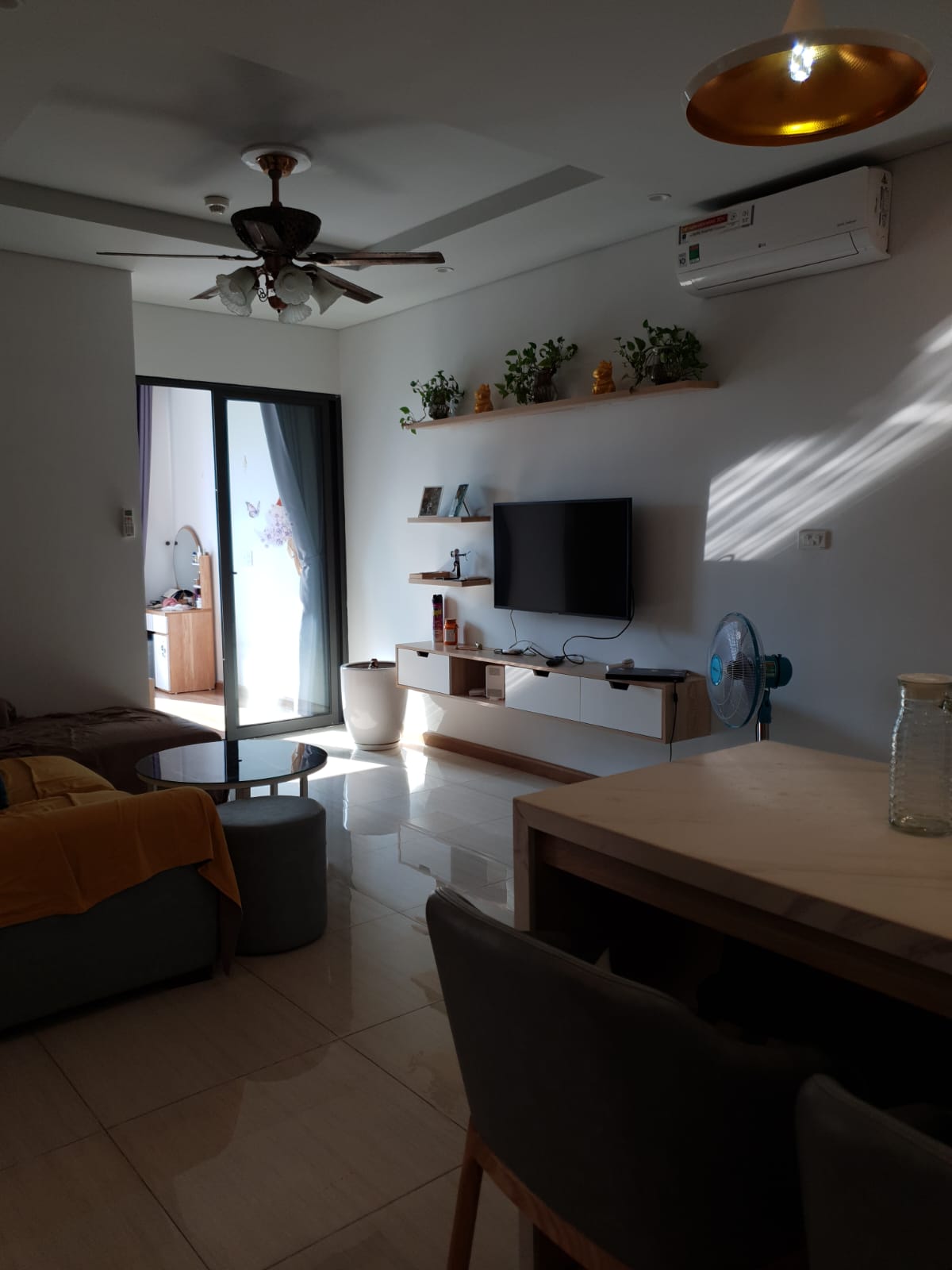 Teacher apartment living room Vietnam affordable expat housing