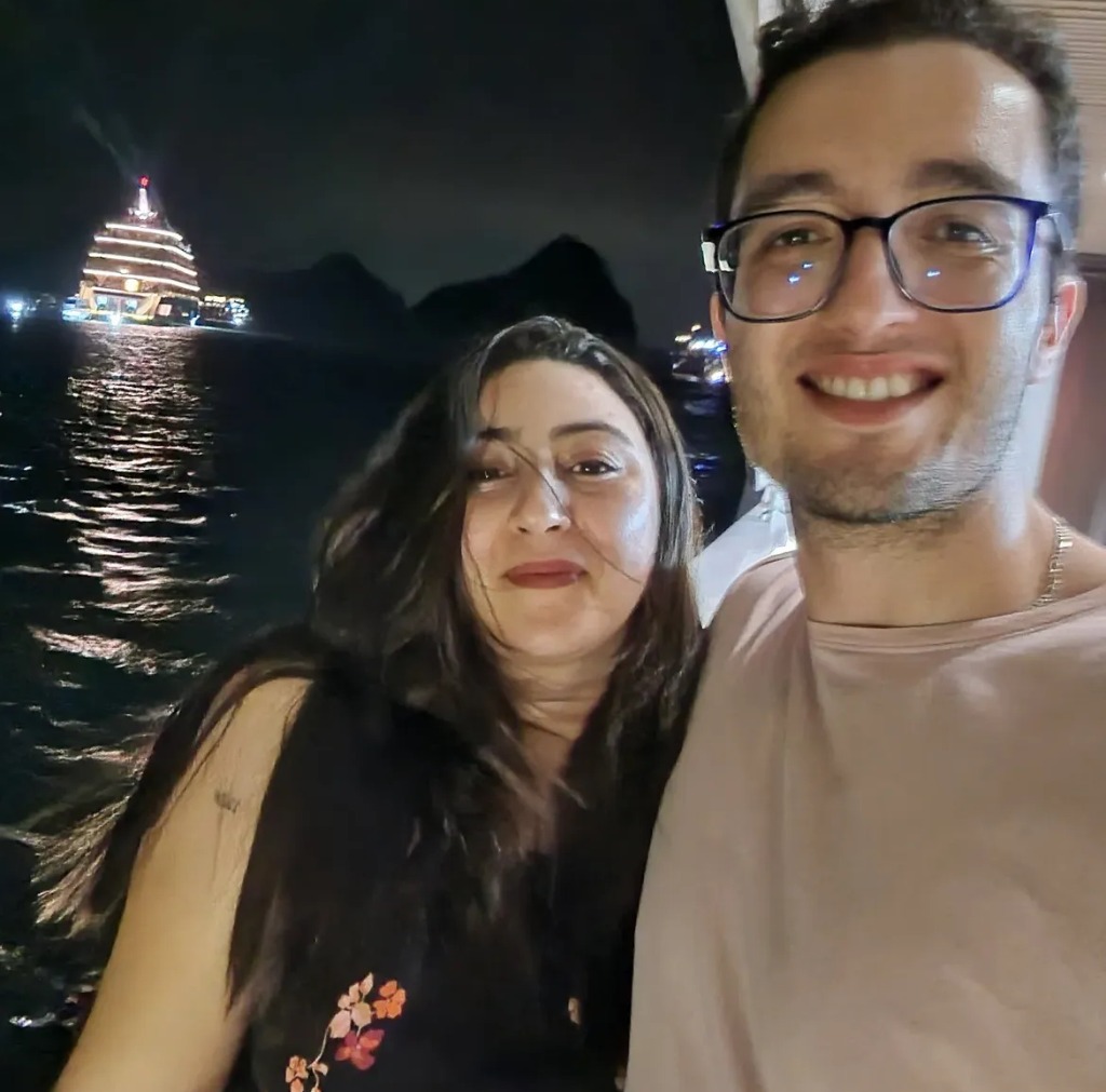 Moroccan teachers enjoying Vietnamese street food market