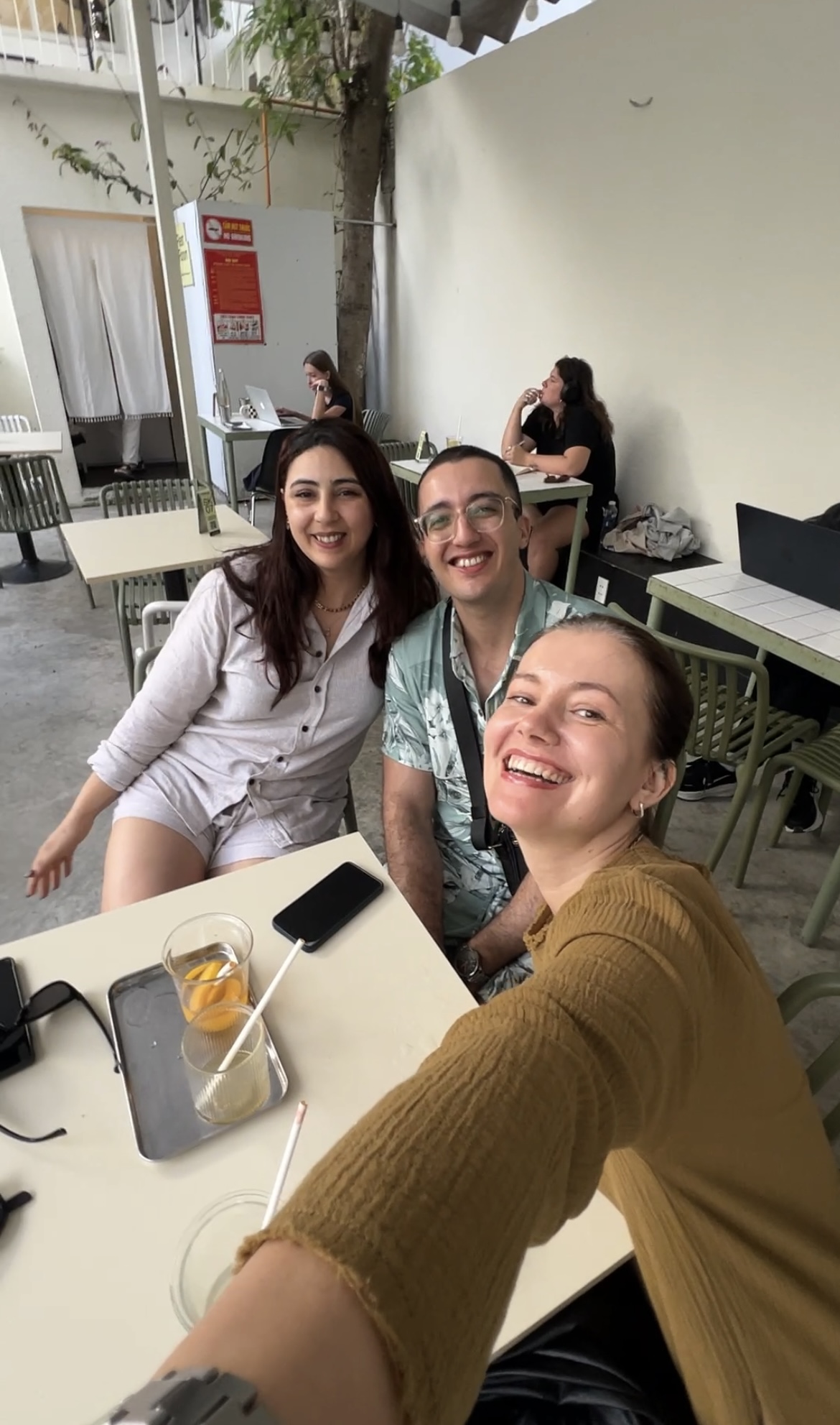 Teachers socializing at a cafe in Vietnam