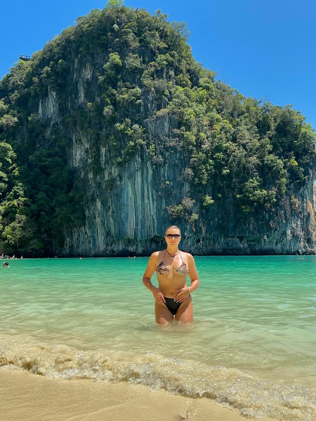 Turquoise water on a beach in Asia