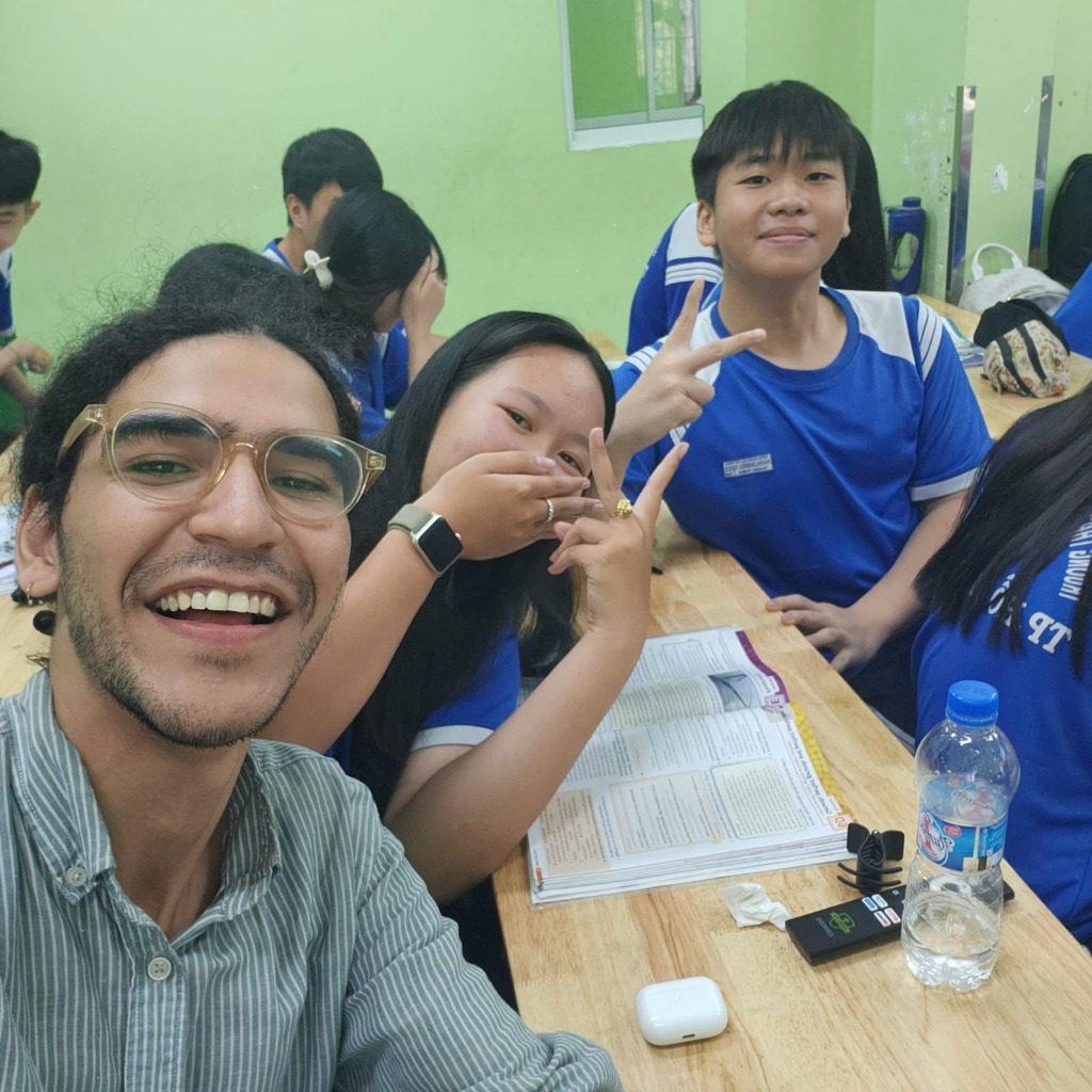 Teacher in Vietnamese classroom making a difference