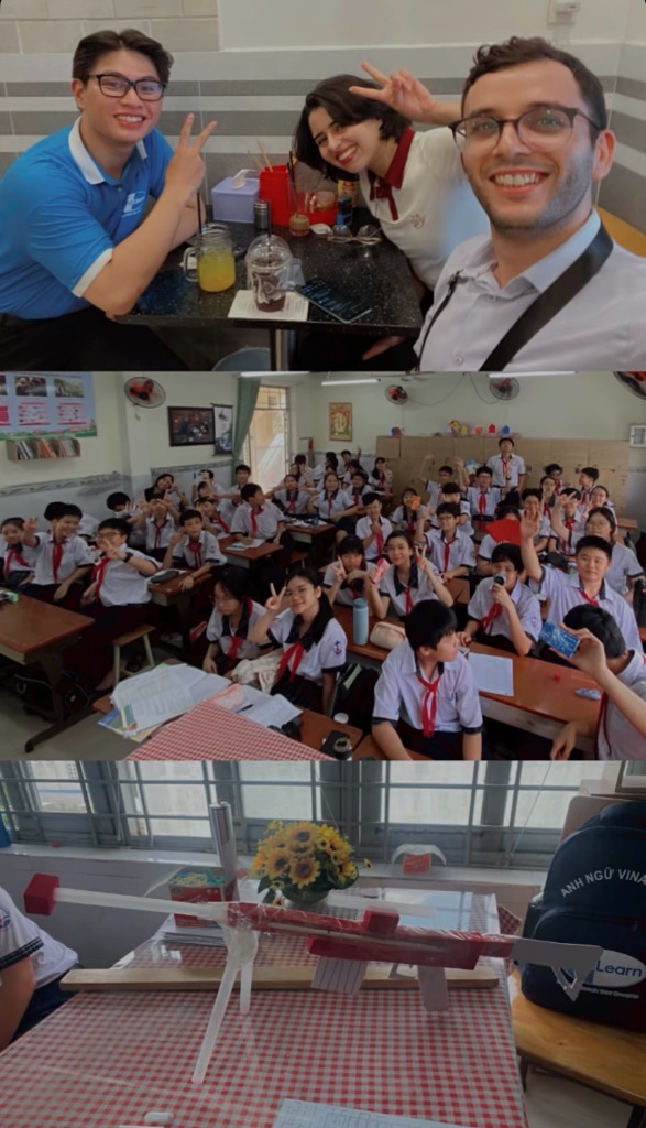 Social life collage of teachers in Vietnam